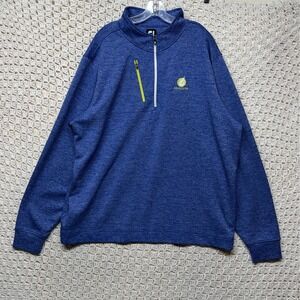 Footjoy Sweater Mens 2XL Blue 1/4 Zip Long Sleeve‎ Pullover FJ Golf Firekeeper